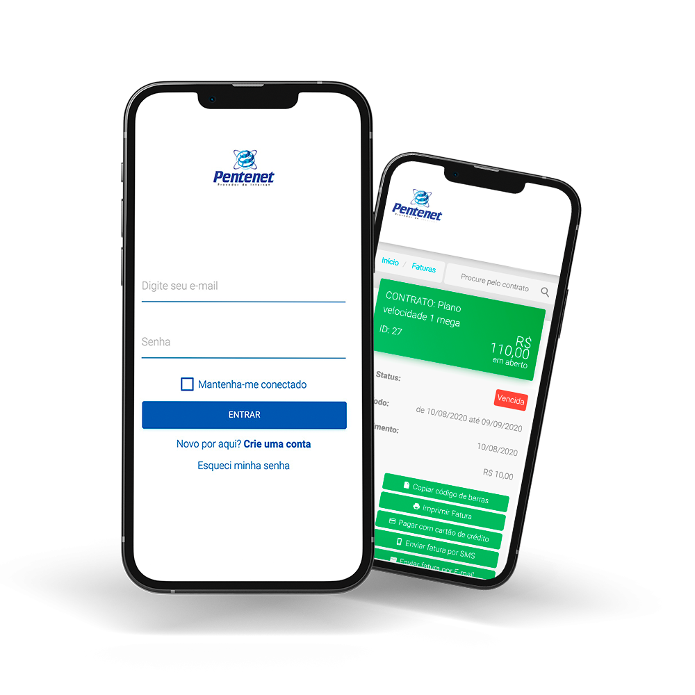 Tela do aplicativo em um smartphone